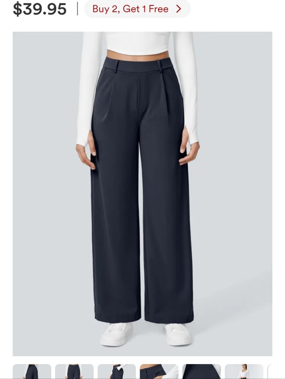 Halara Flex™ DayStretch High Waisted Pocket Straight Leg Work Pants, Size Small